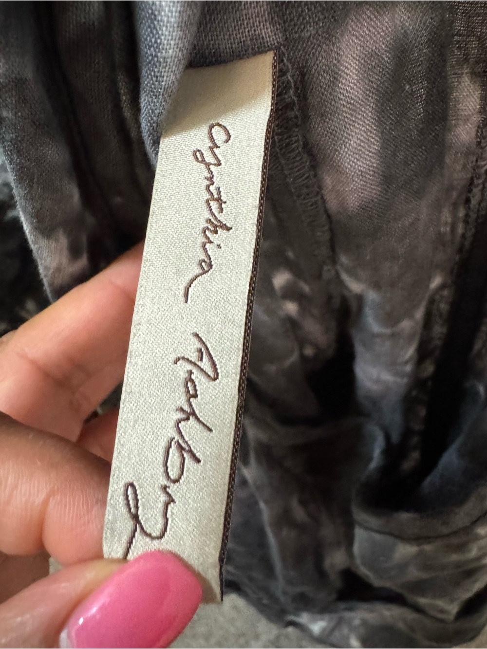 Cynthia Ashby Womens Emen Overall 100% Linen Thunder Tie Dye Size XL - Picture 9 of 16